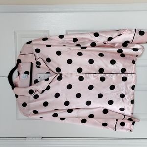 Polka Dot Satin Pajama Set